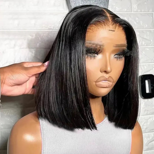 Bob Wig Human Hair Lace Front Wigs Human Hair 100% Human Hair Wigs Hd Transparent 13X4 Straight Lace Frontal Bob Wigs Cheap wigs