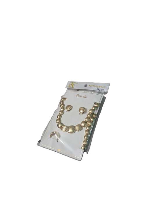 Add effortless elegance to your look with this gold-tone jewelry set,