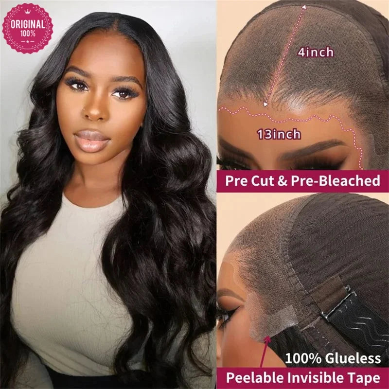 Beautyforever 3D Body Wave 7x5 Bye Bye KNOTS Glueless Wig Human Hair Ready To Wear Brazilian Human Hair Wig Fits All Size Heads